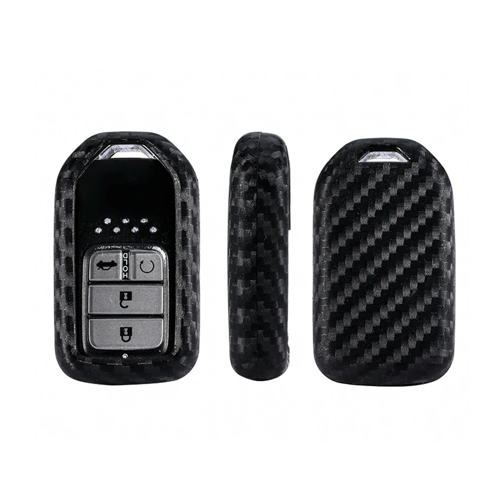

carbon fiber silicone key case-round button car protection new Suitable for the tenth generation Civic Accord case crown