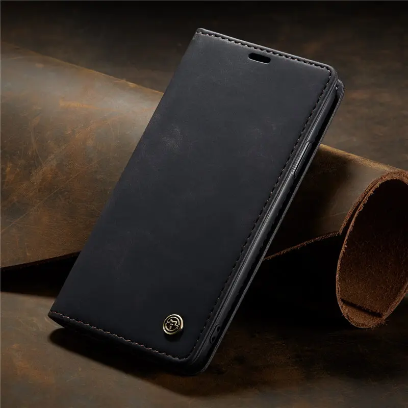 Кожаный чехол-бумажник с откидной крышкой для iPhone 11 Pro X XR XS Max 6 6S 7 8, чехол со слотом для карт для Apple iPhone 6 6S 7 8 Plus X 10, чехол-кошелек - Цвет: Black