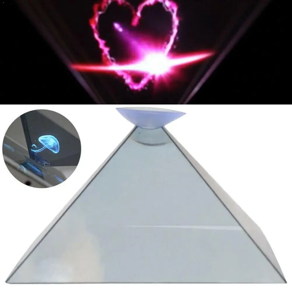 2020 nuevo 3D holograma pirámide proyector de pantalla soporte de Video A1U6