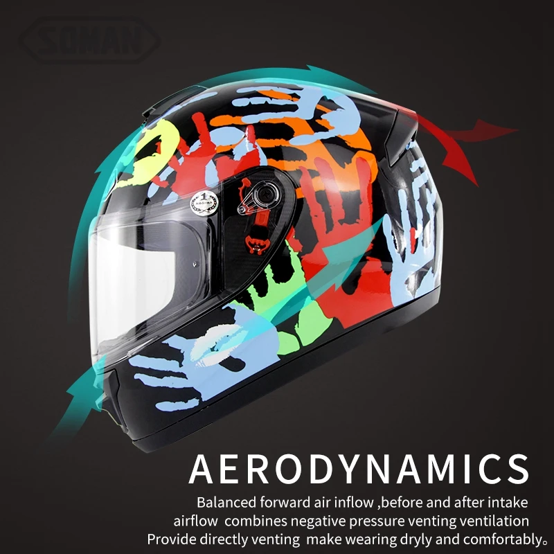 Мотоциклетный rcycle шлем с полным лицом moto cross helm с bluetooth-гарнитурой casco para moto dot одобрение Soman SM962