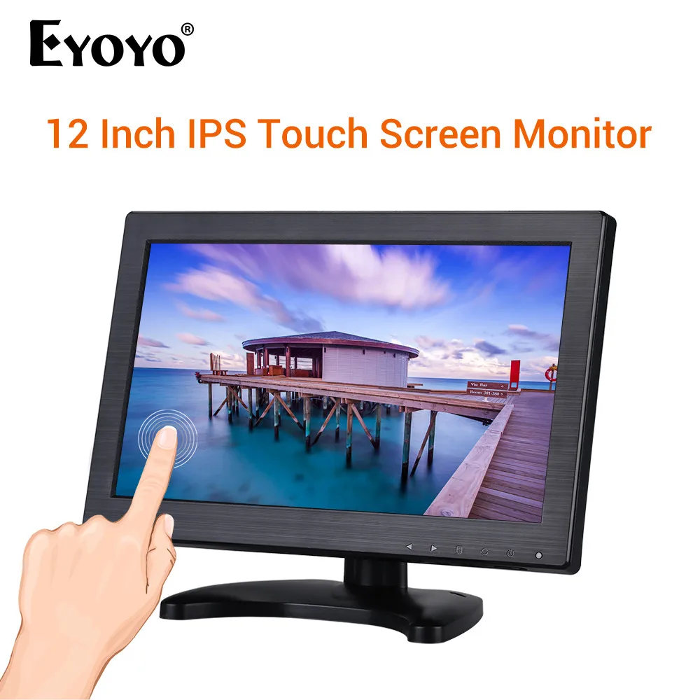 

EYOYO 11.6" HDMI Monitor IPS 1920*1080 HD Touch Screen LCD Display Screen VGA For Computer CCTV Monitor