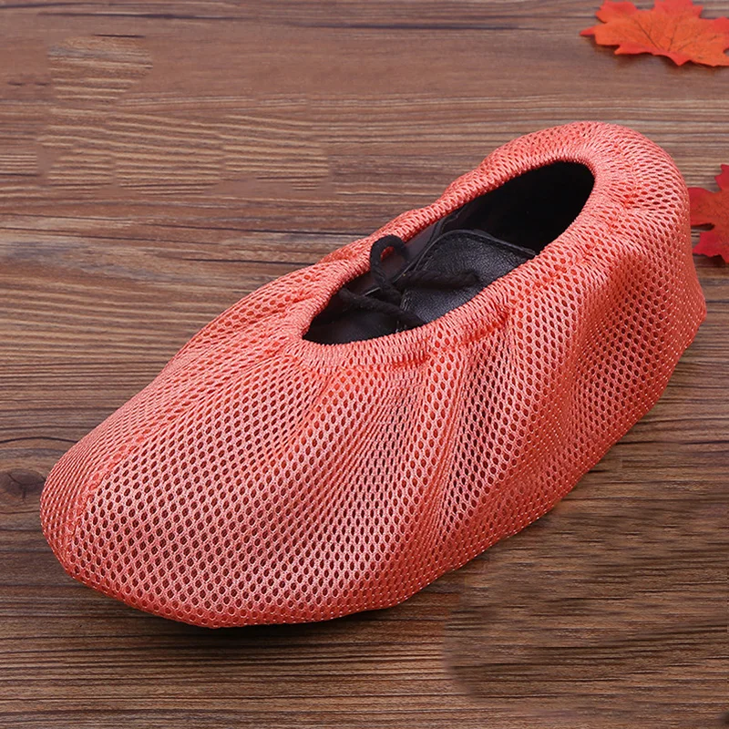 1 пара сетчатых газовых водонепроницаемые чехлы для обуви тканевые моющиеся домашние Толстые мужские и женские чехлы для обуви многократного применения Нескользящие бахилы - Цвет: light red