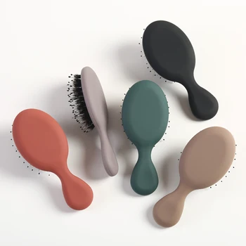 

Pocket Hair Comb Styling Hairbrush Portable Shampoo Brush Salon Massager Hair Comb Horsehair Brush Fashion Styling Tool With Box