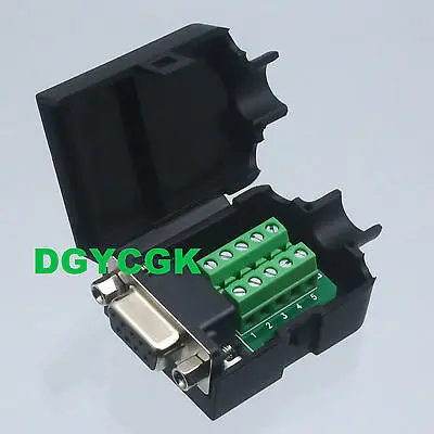 

DHL/EMS 50 Sets*DB9 D-SUB VGA female 9 Pin signals Terminal Breakout Plastic cover nut BLACK -h2