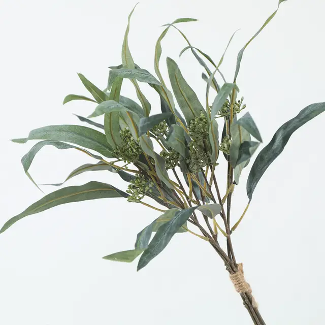 Искусственные листья зеленое растение с фруктовым эвкалиптом, Свадебный декор