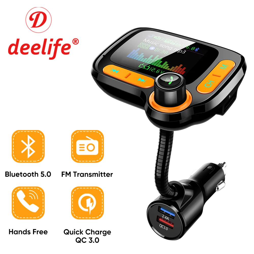 FM-модулятор Deelife с Bluetooth для автомобильного MP3-плеера автомобильный комплект