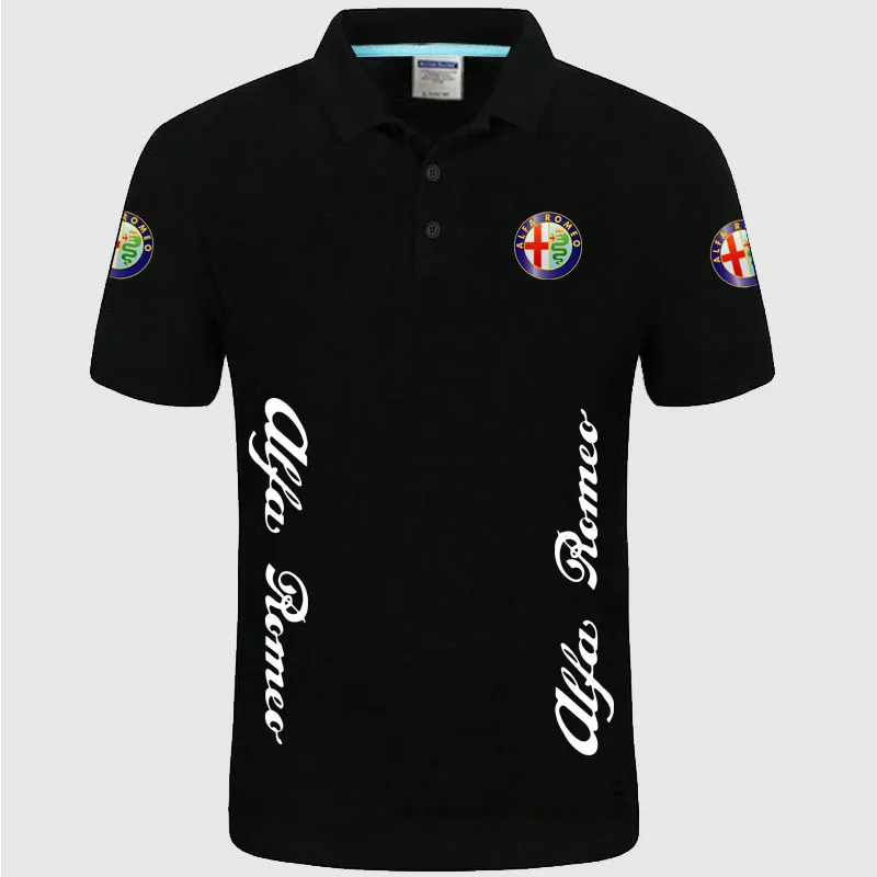Summer men short sleeve polos mens shirts tops Alfa Romeo polo shirt