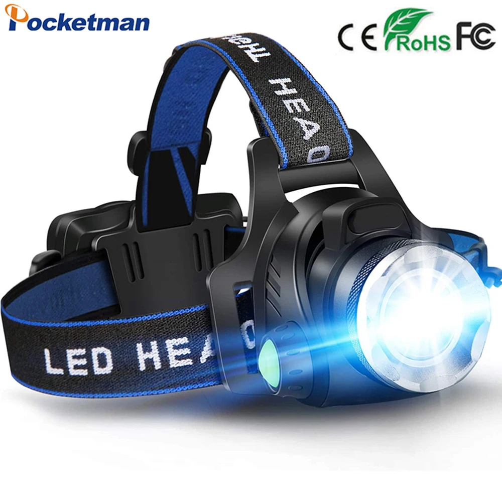 Most Powerful Headlamp Light USB DC Charging Headlight Waterproof Head