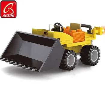 

AUSINI Construction City Bulldozer Building Blocks Truck Car Model Creator Toys for Children Workers Mini Figures Brick Boy Gift