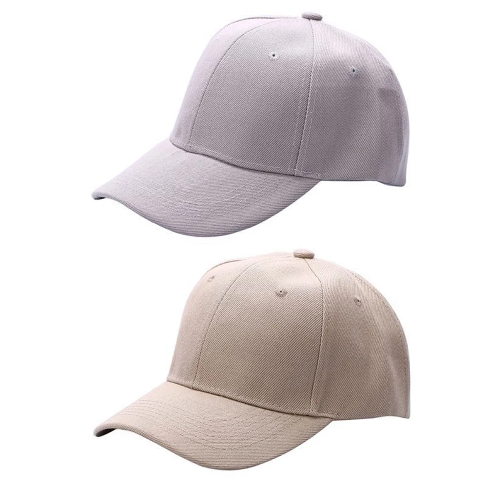 Women Men Hat Curved Sun Visor Light Board Solid Color Baseball Cap Men Cap  Outdoor Sun Hat Adjustable Sports Baseball Cap