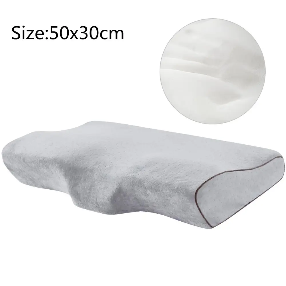 50x30cm Gray Пены памяти постельные принадлежности защитная подушка для шеи медленный отскок пены памяти подушка-бабочка здоровье затылочный шейный 50x30CM - Цвет: 50x30cm Gray