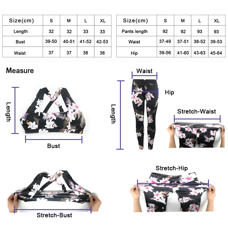 Tracksuit-1-or-2-Piece-Yoga-Set-Floral-Print-Women-Bra-Long-Pants-Sportsuite-For-Women