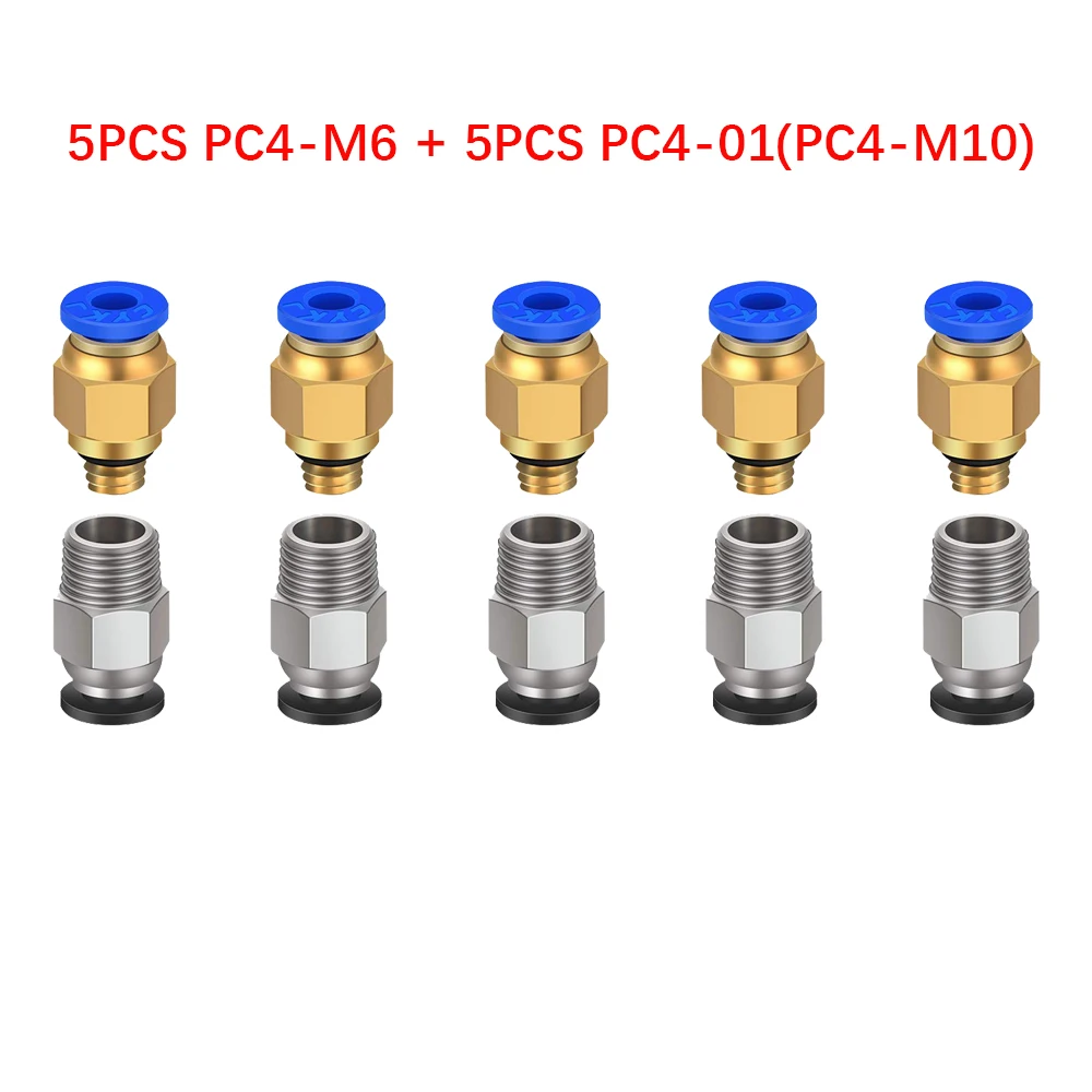 10 шт. прямой Пневматический фитинг при нажатии to извещение о подсоединении/PC4-M6