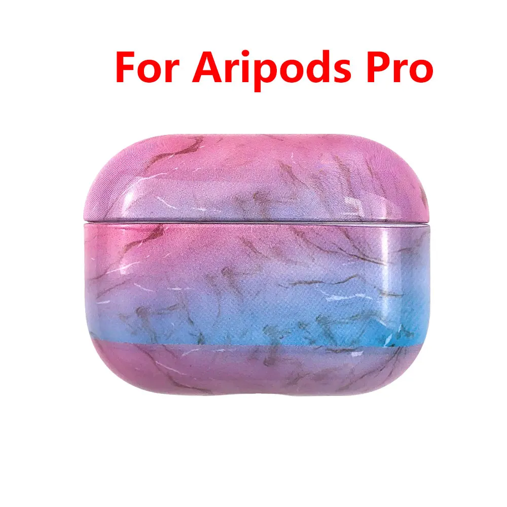 04 Чехол для наушников для Airpods 1 2 с мраморным узором, Жесткий Чехол для наушников, защитная крышка, аксессуары для Apple Airpods Pro, зарядная коробка - Цвет: 04