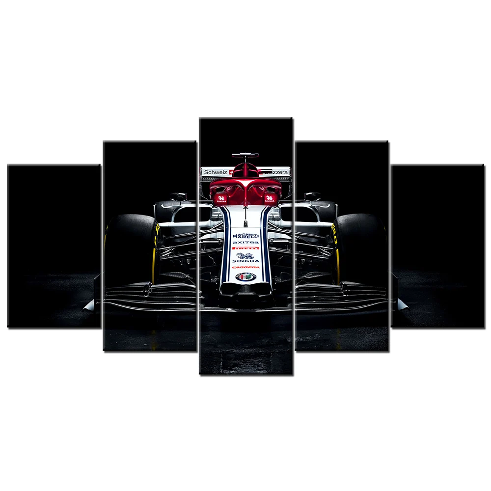 5 шт. холст настенное искусство Alfa Romeo F1 гоночные картины с автомобилями HD
