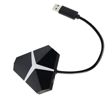 

4 Ports USB HUB Portable High Speed HUB High Speed USB3.0 Splitter with LED Lamp for Laptop PC Tablet