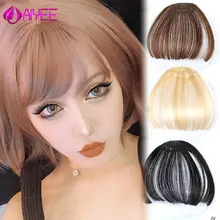 AIYEE 6 дюймов короткие челки модные синтетические волосы прямые спереди поддельные бахрома воздух челка клип в волосы, наращивание волос челка для женщин