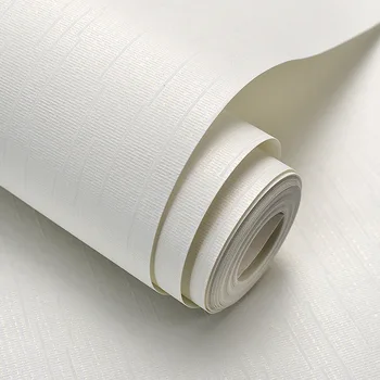 

Simple Non-woven Fabric Solid Color Drawing Living Room TV Background Wall Paper Bedroom Plain Project White Wallpaper
