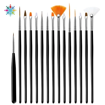 

15Pcs/Set Nail Brush Manicure Gel Brush Ombre Brush For Gradient Gel Nail Polish Painting Drawing Brush