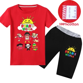 

Summer Boys Ryan Toys Review Short Sleeve Pant Sets Girls Cartoon T Shirts Short Pants Kids Short Sleeve T-Shirts Shorts Clothes