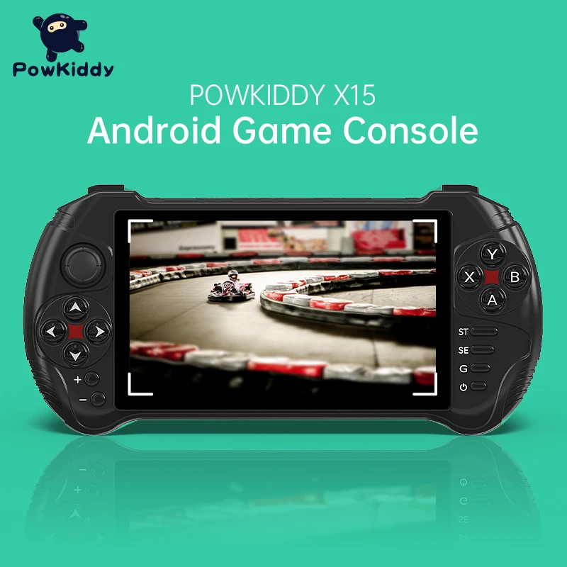 Игровая консоль Powkiddy X15 на Android 5 дюйма 1280*720 четырехъядерный процессор MTK8163 2 Гб ОЗУ