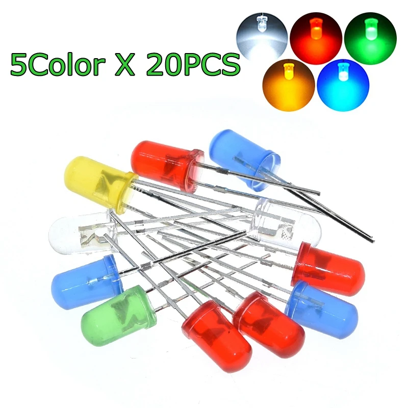 500Pcs F5 5 mm couleur blanche lumière blanche ronde SuperBrigh T Lampe DEL 500Pcs F5 5 mm couleur blanche lumière blanche ronde SuperBrigh T Lampe DEL