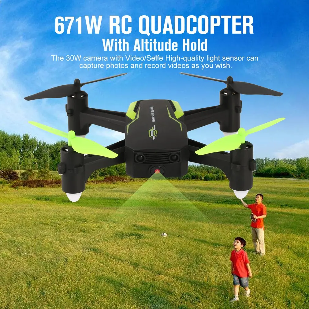 Мини 671 Вт удержания высоты радиоуправляемого летательного аппарата FPV 30W HD WI-FI антенна Камера 4-осевая машина «Безголовый» режим в режиме реального времени Радиоуправляемый Дрон Квадрокоптер игрушка