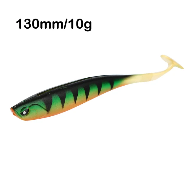 3pcs/lot Soft Fishing Lure 13/9.5cm 10/4.5g  Silicone Bait Shad Worms Bass Pike Minnow Swimbait Rubber Fish Lure High Quality B 10G