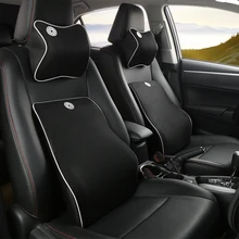 Автомобильная подушка с объемным эффектом памяти, хлопок, теплая подушка для шеи, поясная поза, подушка для автомобильного сиденья, универсальная спинка, автозапчасти