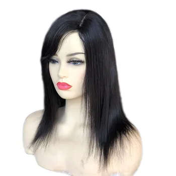 

Glueless MONO Lace Front Human Hair Wigs Peruvian Virgin Hair Monofilament Lace Wigs For Women 2X4 Inch Mono Lace On Top 14inch