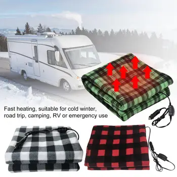 

12v 45W Car Warm Blanket Heating Blanket For Car Car Electric Blanket Energy Saving And Warmth For Winter Car Interior Warm Use
