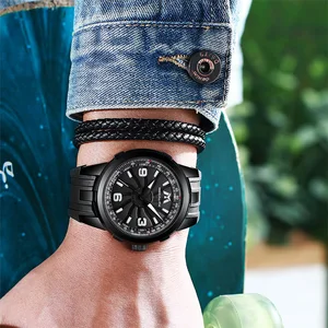 Image 5 - MEGALITH męskie zegarki wojskowe kreatywna turbina obrotowa tarcza do zegarka Sport wodoodporne zegarki kwarcowe męskie zegar Relogio Masculino