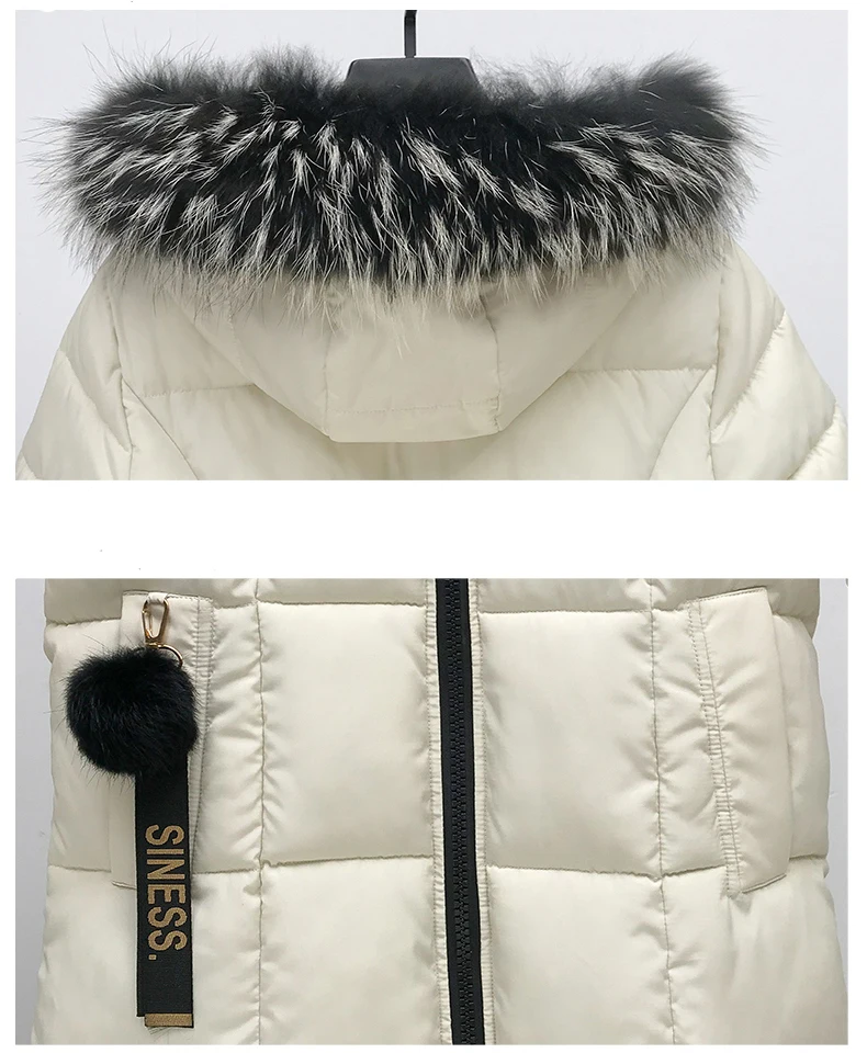 X-long parkas зимнее женское пальто Толстая теплая куртка с большим меховым воротником для женщин плюс размер повседневная утепленная куртка-парка из синтепона