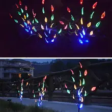 Lampe LED solaire en forme de feuilles pour pelouse, éclairage de branche d'arbre, nettoyage des stocks, produits à bas prix