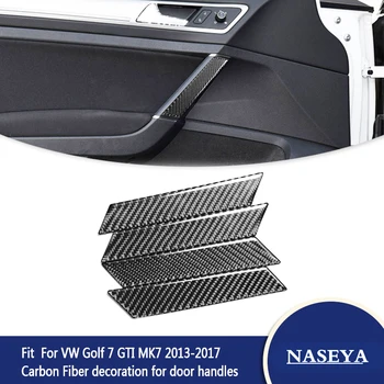 

Car Accessories For VW Golf 7 GTI MK7 2013-2017 DIY Carbon Fiber Decal Car Door Handle Panel Decor Cover Sticker 4pcs/set