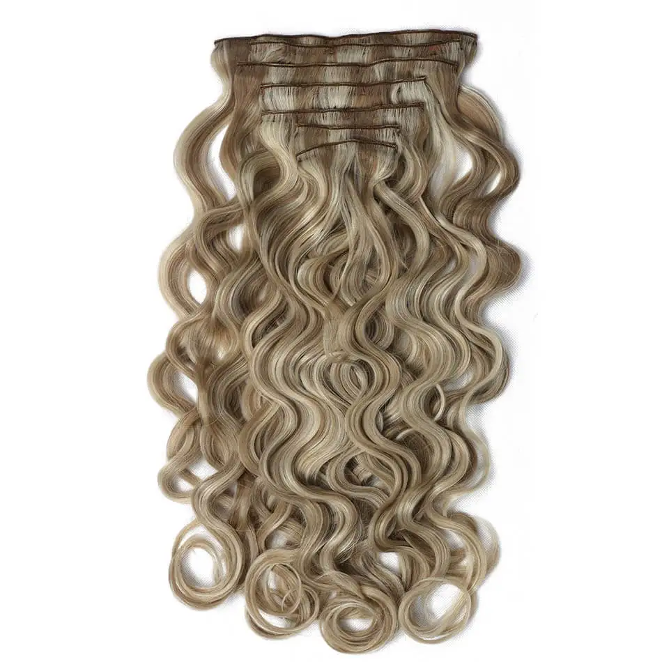 

Beauty On Line Synthetic Clip in Hair Extensions P18/22 Color Double Weft Body Wave 7 Pieces/Lot 24Inches