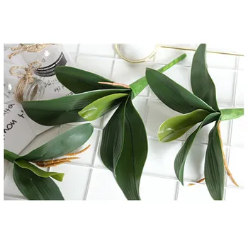 1pcs Fake Flower Plant Craft Real Touch Butterfly Orchid Leaf Artificial Flowers Party Home Decor Wedding Decoration Accessories