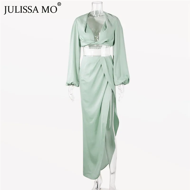 Женский атласный комплект JULISSA MO из двух предметов элегантный розовый топ с
