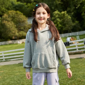 

Character Hooded Cotton Sweatshirts Teenage Girls Sport Jackets For Kids Long Sleeve Gray Black Hoodies Clothing Children Tops