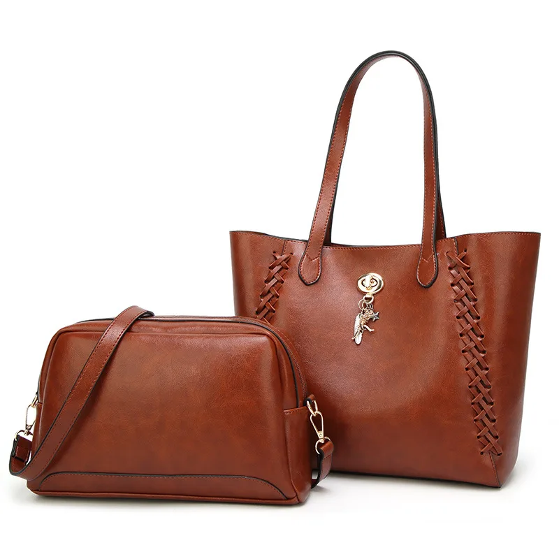 

2019 Autumn And Winter New Style Versatile Simple WOMEN'S Bag Handbag Middle-aged Mommy Bag Europe And America-Style Different S