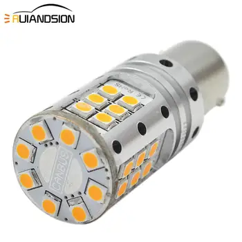 

2pcs 11W Yellow AC/DC10-30V 32smd 3030 led CanBus No Error 1156 BA15S P21W BAU15S PY21W led lamp For Turn Signal Light No Flash