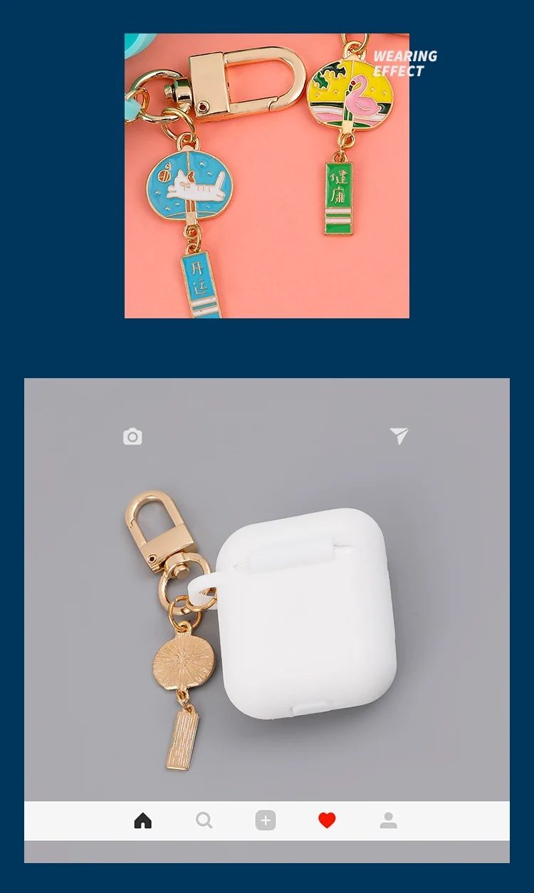 Силиконовые чехлы для Apple AirPods 2 мягкие Мультяшные милые цветочные наушники чехол для Air Pods 1 Зарядная коробка крышка с крючками