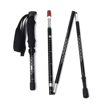 

Hiking Sticks 2pcs Aluminum Trekking Pole Ultralight Camping Hiking Foldable Walking Pole Telescopic Crutches
