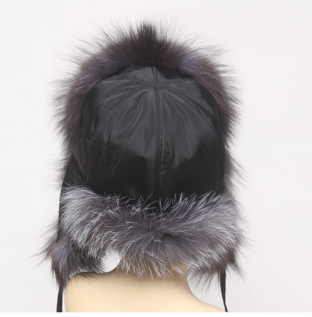Hot Sale Genuine Fox Fur Hat Russian Women Real Fur Caps Bomber Hats 100%Natural Fox Fur Caps Fashion Fur Hat Retail wholesale