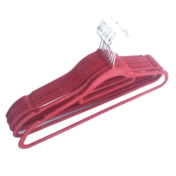 

10pcs Non-Slip Adult Clothes Hangers 360 Degree Flocked Swivel Notched Shoulders Coat Trousers Hanger