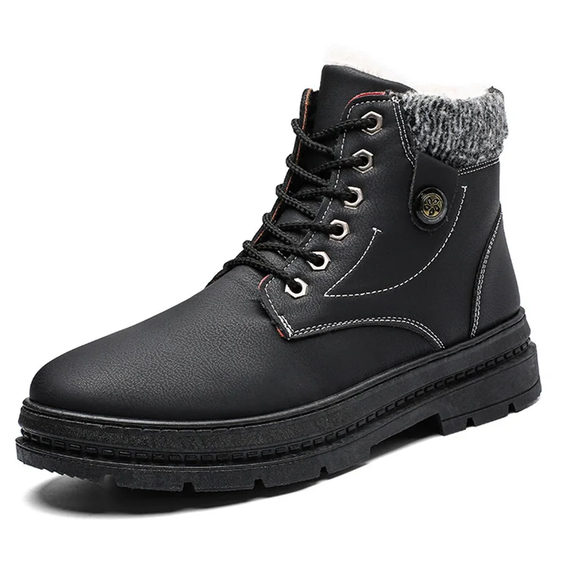 Winter Boots For Men Ankle Boots Casual Shoes Men Male Winter Shoes New Snow Boots Keep Warm With Fur Sneakers Men Footwear