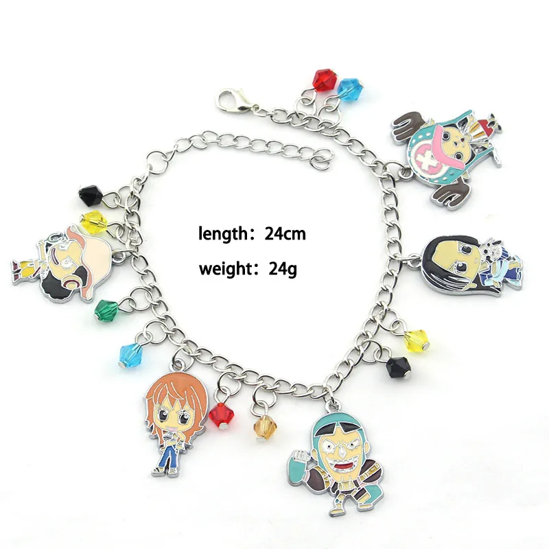 アニメワンピース漫画ブレスレットチョッパールフィナミ舵サンジウソップハンドメイドチャームブレスレットかわいいかわいいブレスレット Chain Link Bracelets Aliexpress