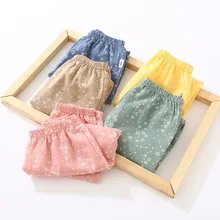 Детские противомоскитные штаны в году, Новые Летние Стильные штаны-фонарики ярких цветов для мальчиков и девочек мод ребенок F