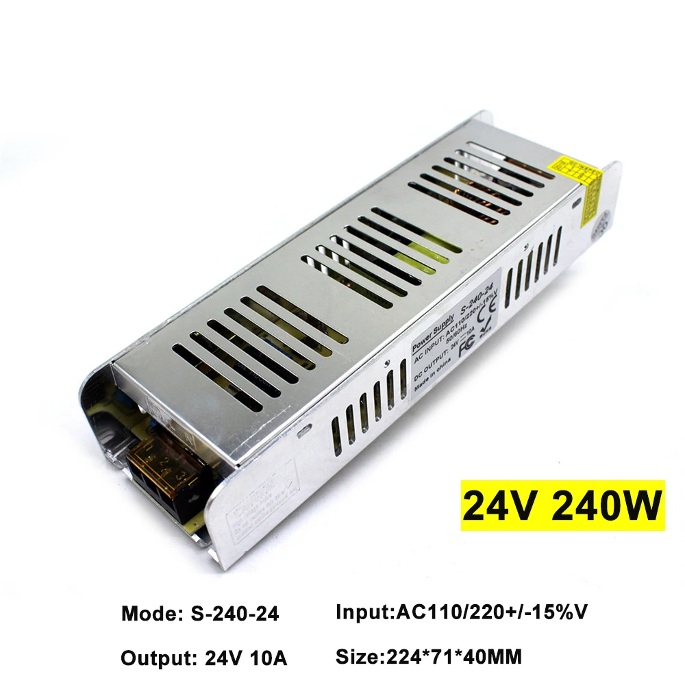 Светодиодный драйвер питания AC220 к DC24V 180 Вт 200 Вт 240 Вт 250 Вт 300 Вт 350 Вт 360 Вт светодиодный адаптер Трансформаторы освещения