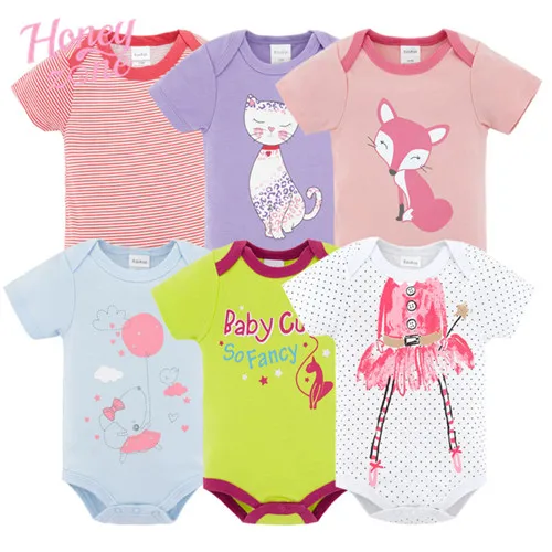 Новая брендовая одежда для новорожденных мальчиков 0-12 месяцев, новая одежда для маленьких девочек хлопковые комбинезоны для детей, bebe, одежда для мальчиков, боди для младенцев, 6 шт./партия - Цвет: HY21152161